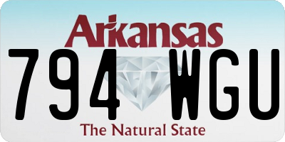 AR license plate 794WGU