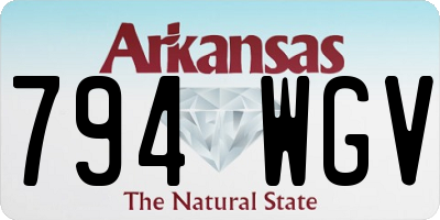 AR license plate 794WGV