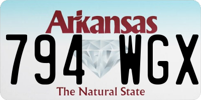AR license plate 794WGX