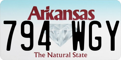AR license plate 794WGY