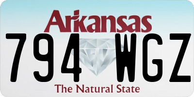 AR license plate 794WGZ