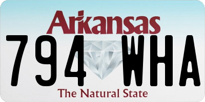 AR license plate 794WHA