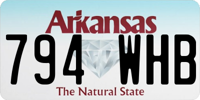 AR license plate 794WHB