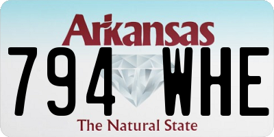 AR license plate 794WHE