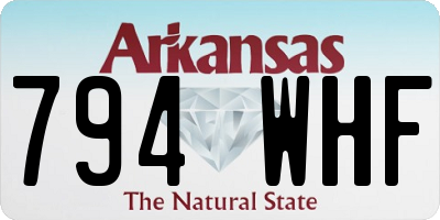 AR license plate 794WHF