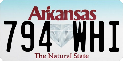 AR license plate 794WHI