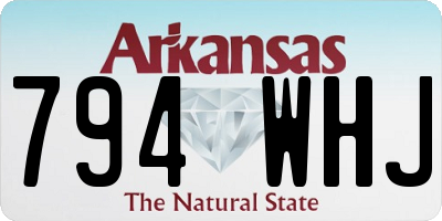 AR license plate 794WHJ