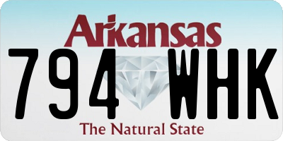 AR license plate 794WHK
