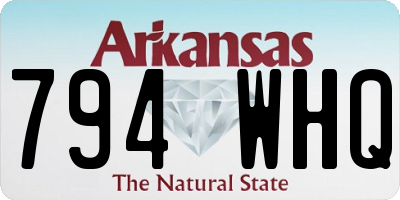 AR license plate 794WHQ