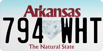 AR license plate 794WHT