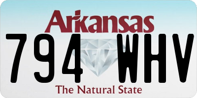 AR license plate 794WHV