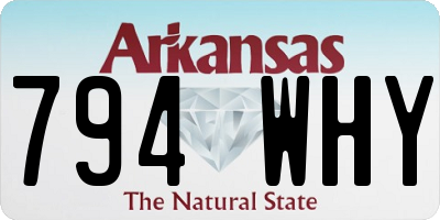 AR license plate 794WHY