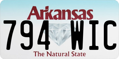AR license plate 794WIC