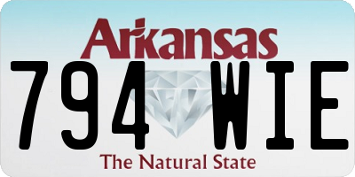 AR license plate 794WIE