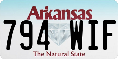 AR license plate 794WIF