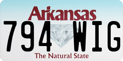 AR license plate 794WIG