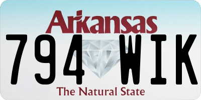 AR license plate 794WIK