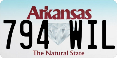 AR license plate 794WIL