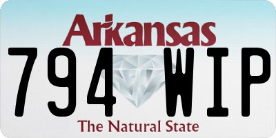 AR license plate 794WIP