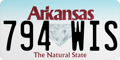 AR license plate 794WIS