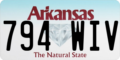 AR license plate 794WIV