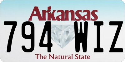 AR license plate 794WIZ