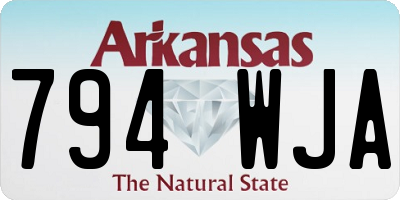 AR license plate 794WJA