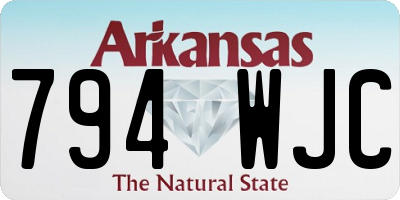 AR license plate 794WJC