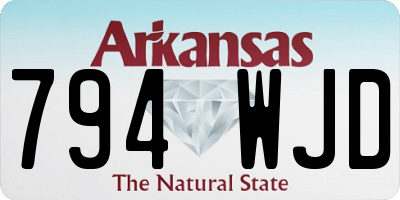 AR license plate 794WJD