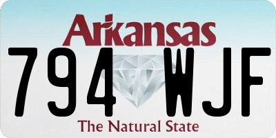 AR license plate 794WJF