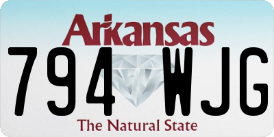 AR license plate 794WJG