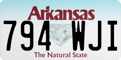 AR license plate 794WJI