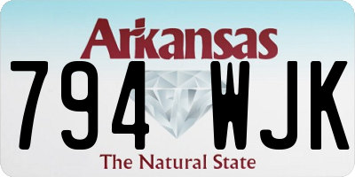 AR license plate 794WJK