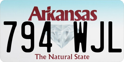 AR license plate 794WJL