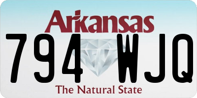 AR license plate 794WJQ