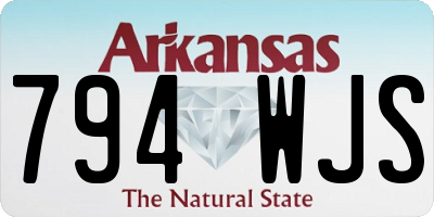AR license plate 794WJS
