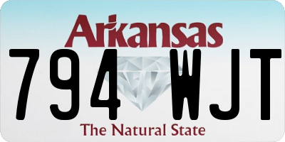 AR license plate 794WJT