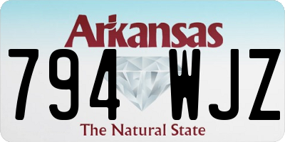 AR license plate 794WJZ