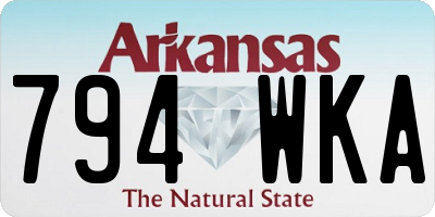 AR license plate 794WKA