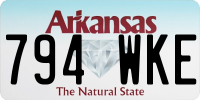 AR license plate 794WKE