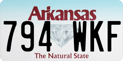 AR license plate 794WKF
