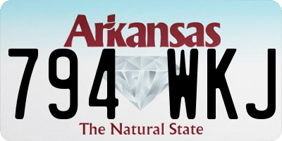 AR license plate 794WKJ