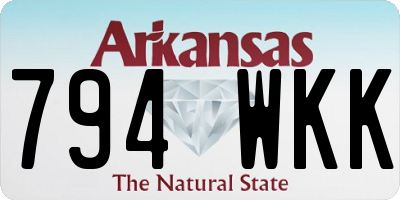 AR license plate 794WKK