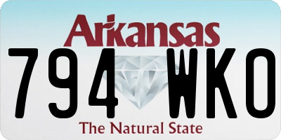 AR license plate 794WKO