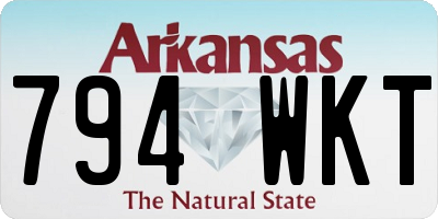 AR license plate 794WKT