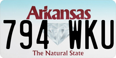 AR license plate 794WKU