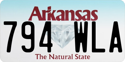 AR license plate 794WLA