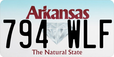 AR license plate 794WLF