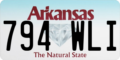 AR license plate 794WLI