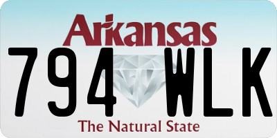 AR license plate 794WLK